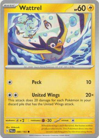 Pokemon Trading Card Game - Wattrel - 080/193 - Common Scarlet & Violet: Paldea Evolved