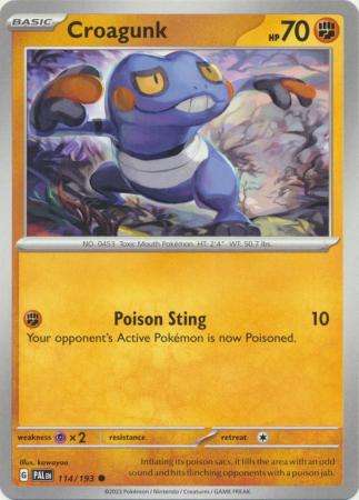 Pokemon Trading Card Game - Croagunk - 114/193 - Common Scarlet & Violet: Paldea Evolved