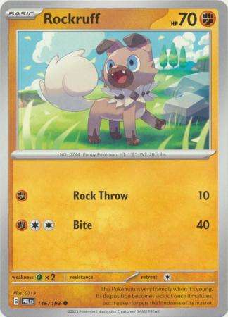 Pokemon Trading Card Game - Rockruff - 116/193 - Common Scarlet & Violet: Paldea Evolved