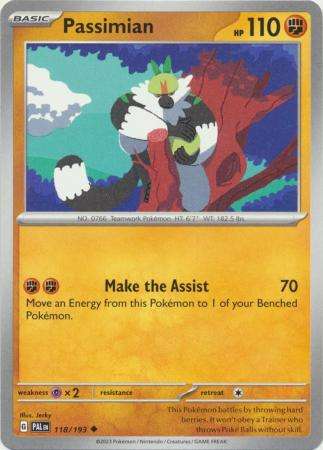 Pokemon Trading Card Game - Passimian - 118/193 - Uncommon Scarlet & Violet: Paldea Evolved