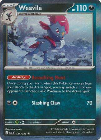 Pokemon Trading Card Game - Weavile - 134/193 - Holo Rare Scarlet & Violet: Paldea Evolved