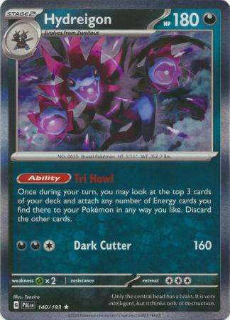 Pokemon Trading Card Game - Hydreigon - 140/193 - Holo Rare Scarlet & Violet: Paldea Evolved