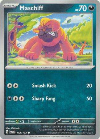 Pokemon Trading Card Game - Maschiff - 142/193 - Common Scarlet & Violet: Paldea Evolved