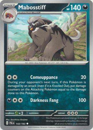 Pokemon Trading Card Game - Mabosstiff - 143/193 - Uncommon Scarlet & Violet: Paldea Evolved