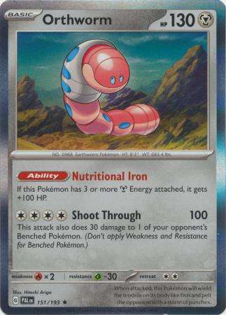 Pokemon Trading Card Game - Orthworm - 151/193 - Holo Rare Scarlet & Violet: Paldea Evolved