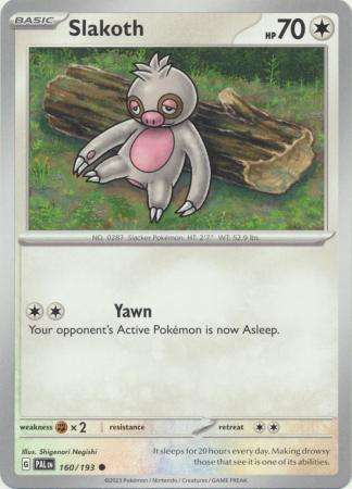 Pokemon Trading Card Game - Slakoth - 160/193 - Common Scarlet & Violet: Paldea Evolved