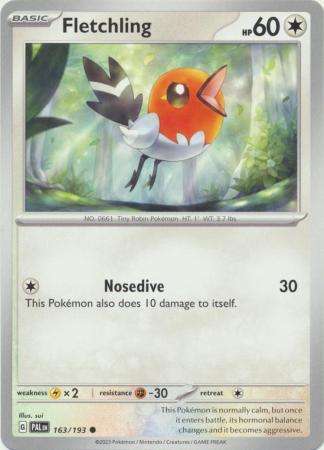 Pokemon Trading Card Game - Fletchling - 163/193 - Common Scarlet & Violet: Paldea Evolved