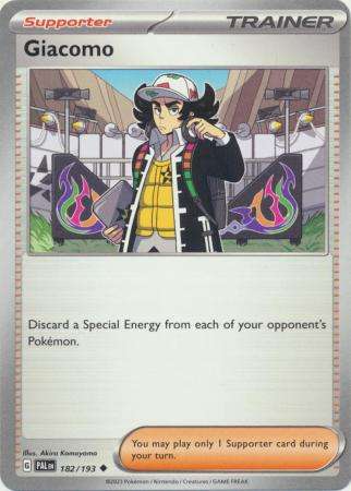 Pokemon Trading Card Game - Giacomo - 182/193 - Uncommon Scarlet & Violet: Paldea Evolved