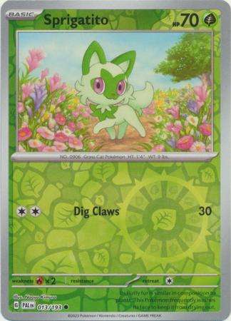 Pokemon Trading Card Game - Sprigatito - 013/193 - Common Reverse Holo Scarlet & Violet: Paldea Evol