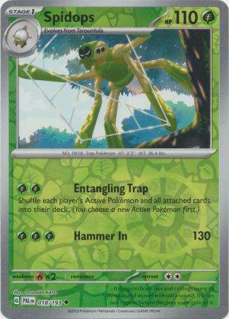 Pokemon Trading Card Game - Spidops - 018/193 - Uncommon Reverse Holo Scarlet & Violet: Paldea Evolv