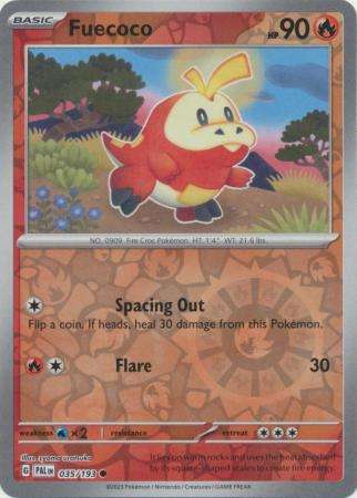 Pokemon Trading Card Game - Fuecoco - 035/193 - Common Reverse Holo Scarlet & Violet: Paldea Evolved