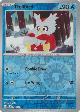 Pokemon Trading Card Game - Delibird - 046/193 - Common Reverse Holo Scarlet & Violet: Paldea Evolve