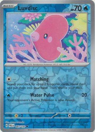 Pokemon Trading Card Game - Luvdisc - 047/193 - Common Reverse Holo Scarlet & Violet: Paldea Evolved