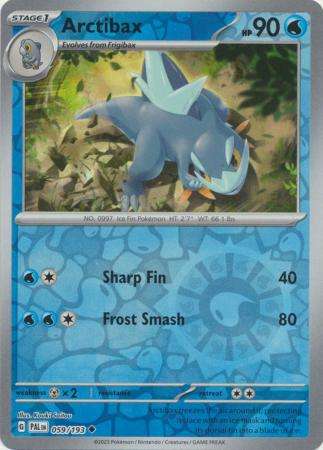 Pokemon Trading Card Game - Arctibax - 059/193 - Uncommon Reverse Holo Scarlet & Violet: Paldea Evol