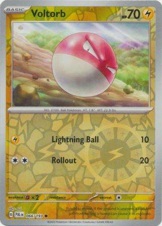 Pokemon Trading Card Game - Voltorb - 066/193 - Common Reverse Holo Scarlet & Violet: Paldea Evolved