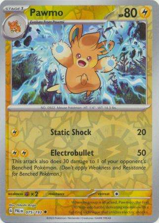 Pokemon Trading Card Game - Pawmo - 075/193 - Uncommon Reverse Holo Scarlet & Violet: Paldea Evolved