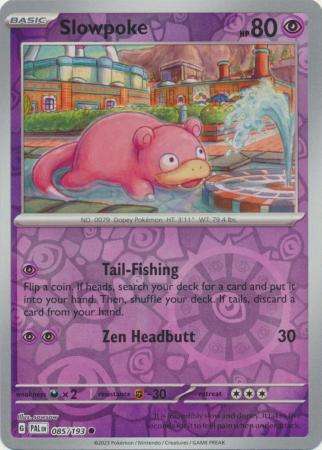 Pokemon Trading Card Game - Slowpoke - 085/193 - Common Reverse Holo Scarlet & Violet: Paldea Evolve