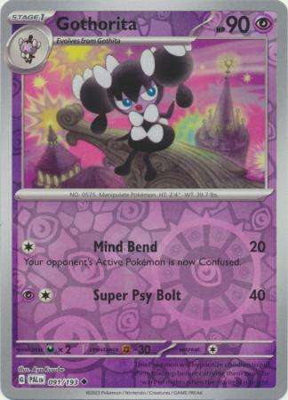 Pokemon Trading Card Game - Gothorita - 091/193 - Common Reverse Holo Scarlet & Violet: Paldea Evolv