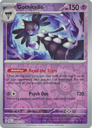 Pokemon Trading Card Game - Gothitelle - 092/193 - Uncommon Reverse Holo Scarlet & Violet: Paldea Ev
