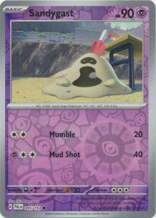 Pokemon Trading Card Game - Sandygast - 095/193 - Common Reverse Holo Scarlet & Violet: Paldea Evolv