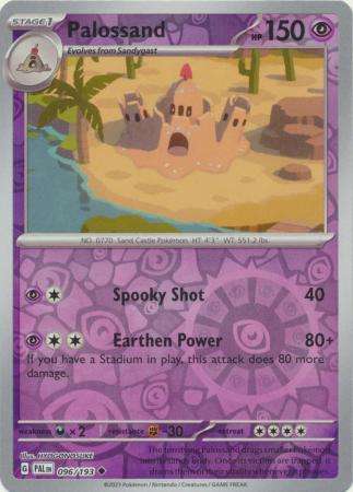 Pokemon Trading Card Game - Palossand - 096/193 - Uncommon Reverse Holo Scarlet & Violet: Paldea Evo