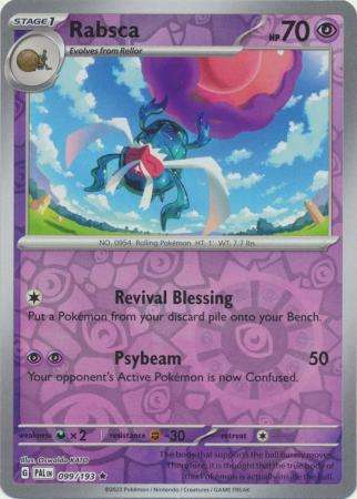 Pokemon Trading Card Game - Rabsca - 099/193 - Holo Rare Reverse Holo Scarlet & Violet: Paldea Evolv
