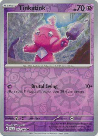 Pokemon Trading Card Game - Tinkatink - 102/193 - Common Reverse Holo Scarlet & Violet: Paldea Evolv