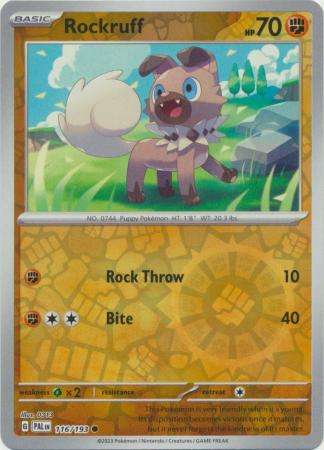 Pokemon Trading Card Game - Rockruff - 116/193 - Common Reverse Holo Scarlet & Violet: Paldea Evolve