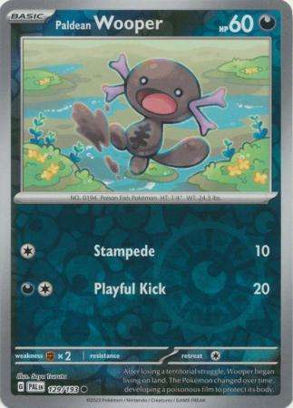 Pokemon Trading Card Game - Paldean Wooper - 129/193 - Common Reverse Holo Scarlet & Violet: Paldea