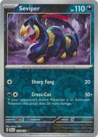 Pokemon Trading Card Game - Seviper - 137/193 - Uncommon Reverse Holo Scarlet & Violet: Paldea Evolv