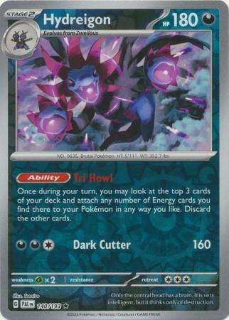 Pokemon Trading Card Game - Hydreigon - 140/193 - Holo Rare Reverse Holo Scarlet & Violet: Paldea Ev