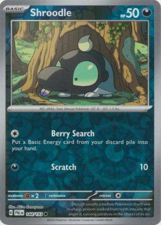 Pokemon Trading Card Game - Shroodle - 144/193 - Common Reverse Holo Scarlet & Violet: Paldea Evolve