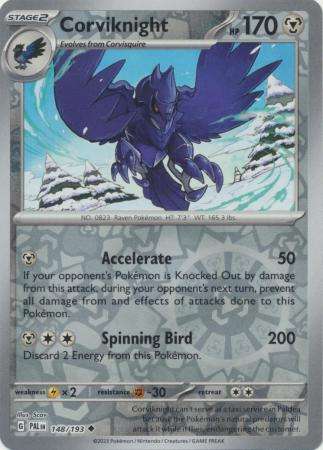 Pokemon Trading Card Game - Corviknight - 148/193 - Uncommon Reverse Holo Scarlet & Violet: Paldea E