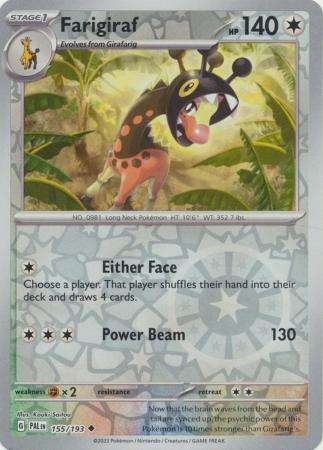 Pokemon Trading Card Game - Farigiraf - 155/193 - Uncommon Reverse Holo Scarlet & Violet: Paldea Evo