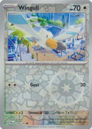 Pokemon Trading Card Game - Wingull - 158/193 - Common Reverse Holo Scarlet & Violet: Paldea Evolved