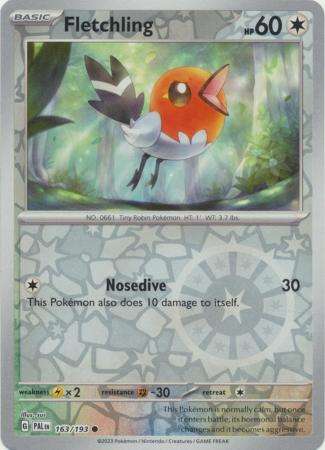 Pokemon Trading Card Game - Fletchling - 163/193 - Common Reverse Holo Scarlet & Violet: Paldea Evol