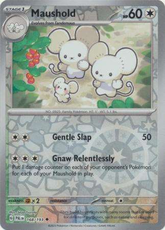 Pokemon Trading Card Game - Maushold - 168/193 - Uncommon Reverse Holo Scarlet & Violet: Paldea Evol