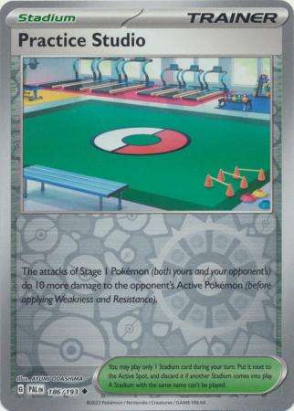 Pokemon Trading Card Game - Practice Studio - 186/193 - Uncommon Reverse Holo Scarlet & Violet: Pald