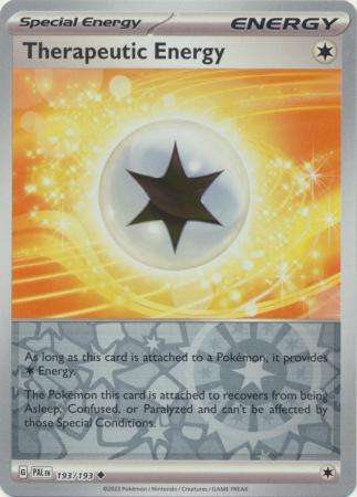 Pokemon Trading Card Game - Therapeutic Energy - 193/193 - Uncommon Reverse Holo Scarlet & Violet: P