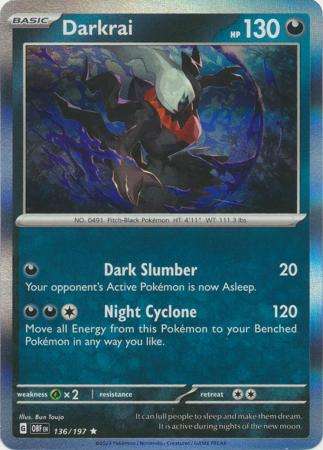 Pokemon Trading Card Game - Darkrai - 136/197 - Holo Rare Scarlet & Violet: Obsidian Flames