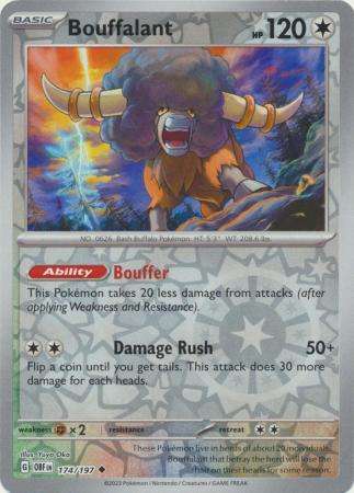 Pokemon Trading Card Game - Bouffalant - 174/197 - Uncommon Reverse Holo Scarlet & Violet: Obsidian