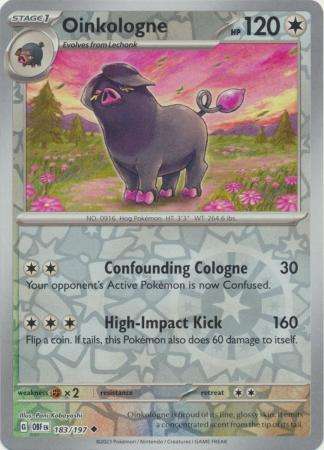 Pokemon Trading Card Game - Oinkologne - 183/197 - Uncommon Reverse Holo Scarlet & Violet: Obsidian
