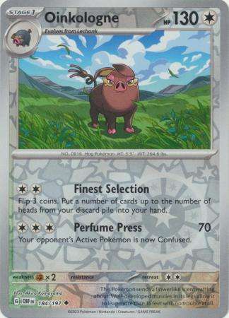 Pokemon Trading Card Game - Oinkologne - 184/197 - Uncommon Reverse Holo Scarlet & Violet: Obsidian