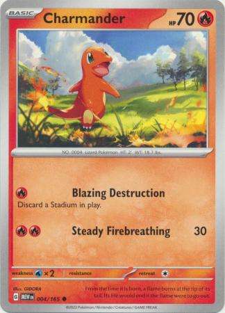Pokemon Trading Card Game - Charmander - 004/165 - Common Scarlet & Violet 151