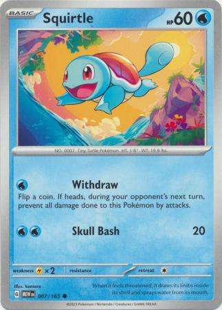 Pokemon Trading Card Game - Squirtle - 007/165 - Common Scarlet & Violet 151