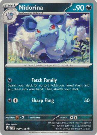 Pokemon Trading Card Game - Nidorina - 030/165 - Uncommon Scarlet & Violet 151