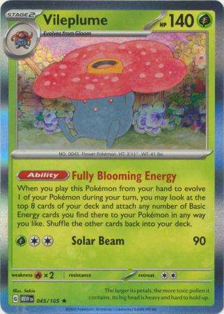 Pokemon Trading Card Game - Vileplume - 045/165 - Holo Rare Scarlet & Violet 151