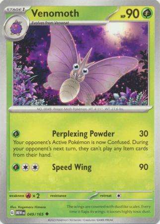 Pokemon Trading Card Game - Venomoth - 049/165 - Uncommon Scarlet & Violet 151