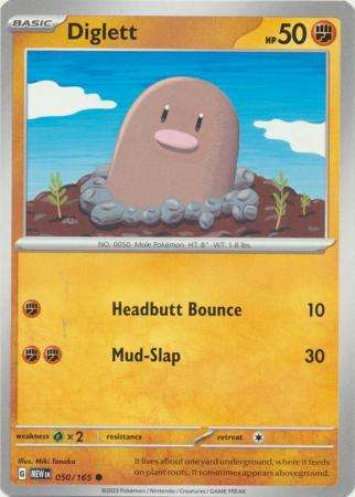 Pokemon Trading Card Game - Diglett - 050/165 - Common Scarlet & Violet 151