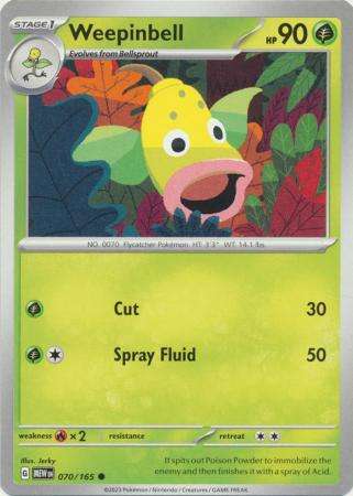 Pokemon Trading Card Game - Weepinbell - 070/165 - Common Scarlet & Violet 151